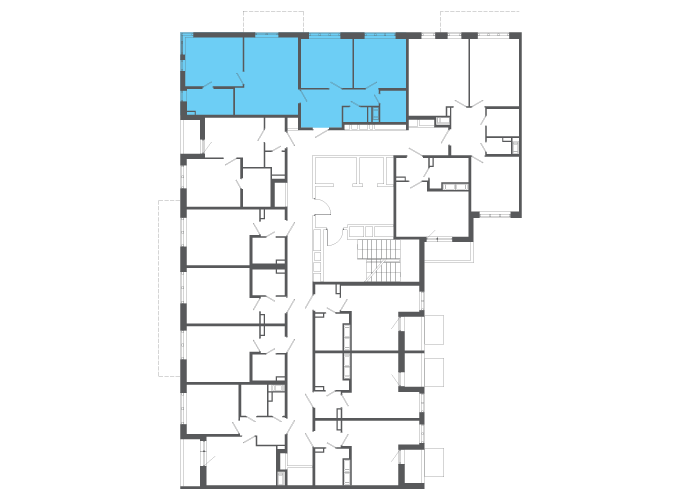 Квартира №140787 на этаже