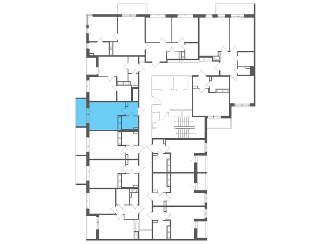 Квартира №140745 на этаже