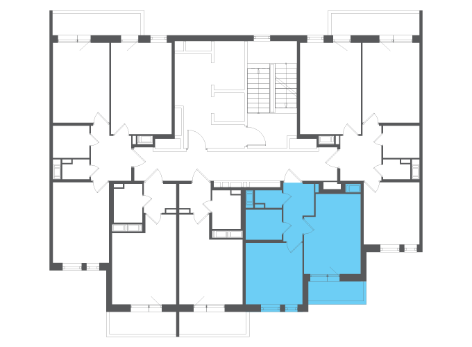 Квартира №140900 на этаже