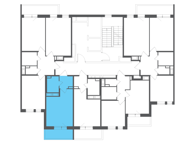 Квартира №140902 на этаже