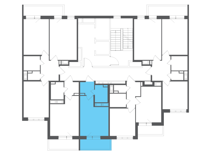 Квартира №140873 на этаже