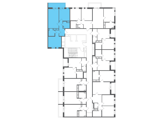 Квартира №140998 на этаже