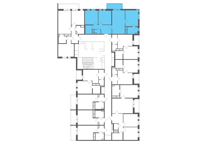 Квартира №140999 на этаже