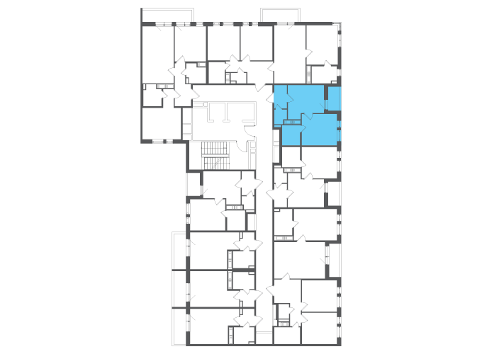 Квартира №141000 на этаже