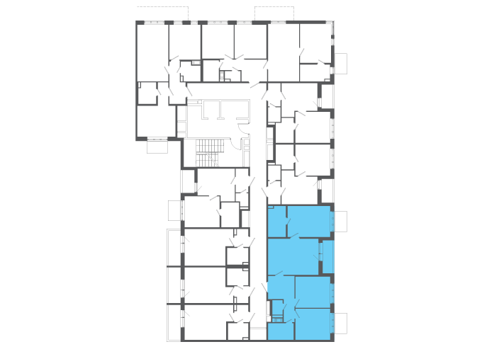 Квартира №140952 на этаже