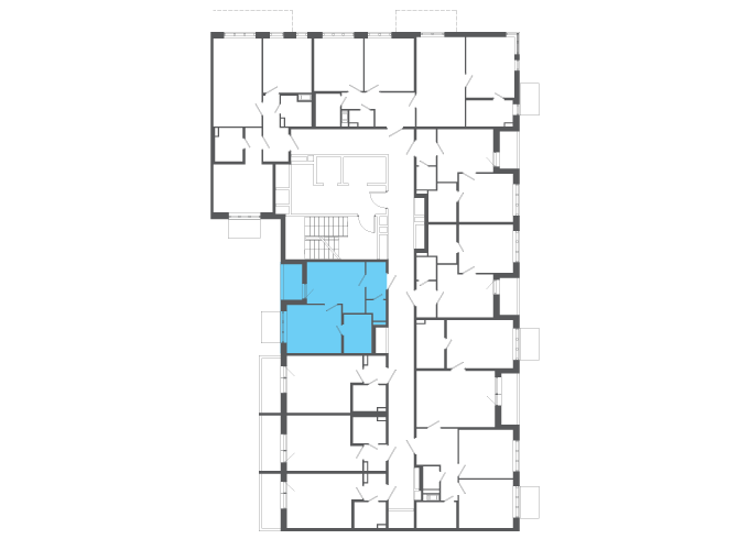 Квартира №140996 на этаже