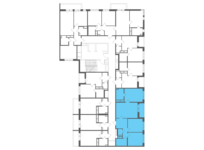 Квартира №140923 на этаже