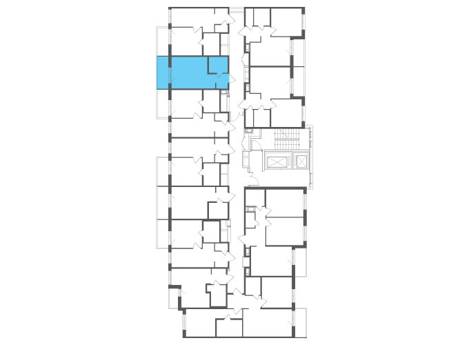 Квартира №141343 на этаже