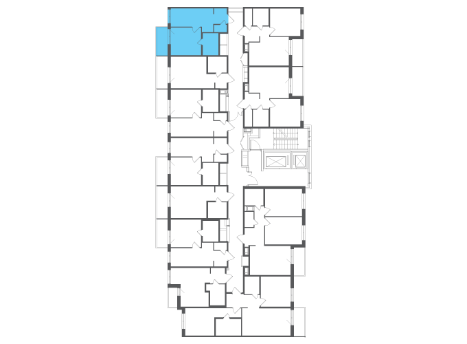 Квартира №141354 на этаже