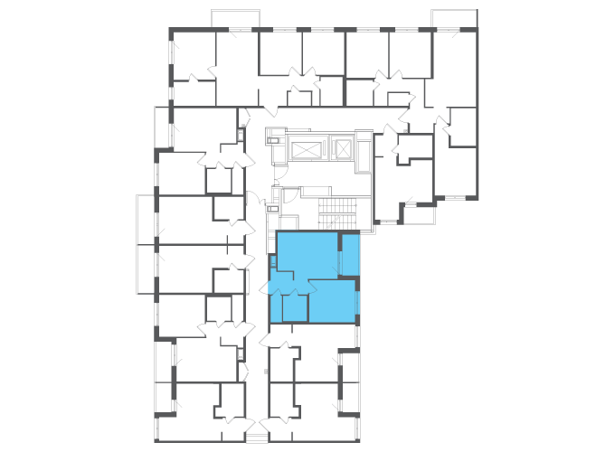 Квартира №141365 на этаже