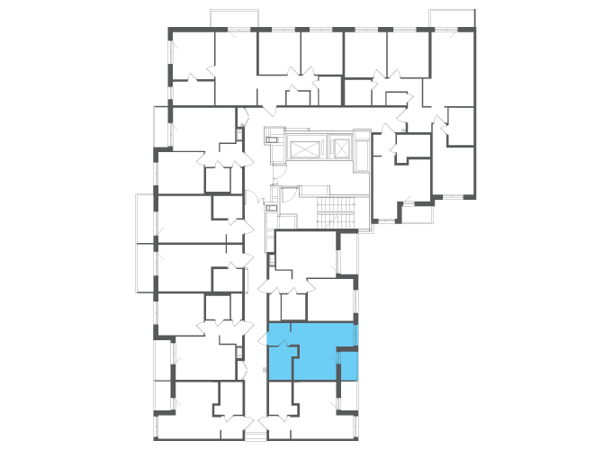 Квартира №141398 на этаже