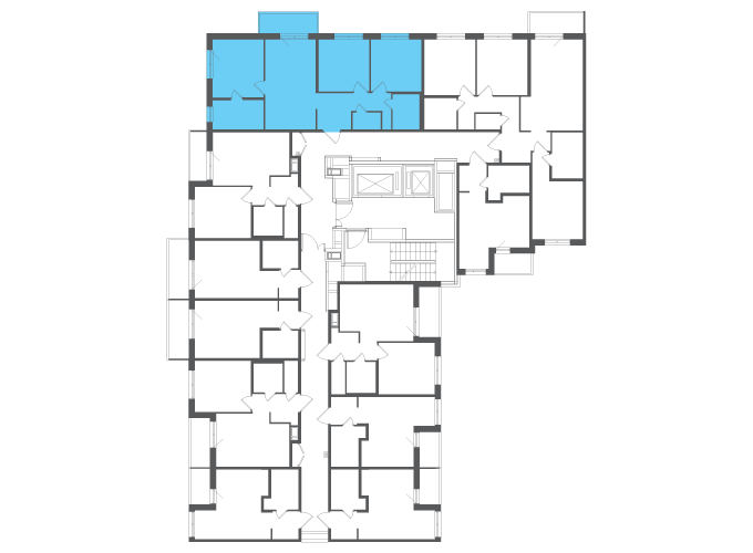Квартира №141475 на этаже