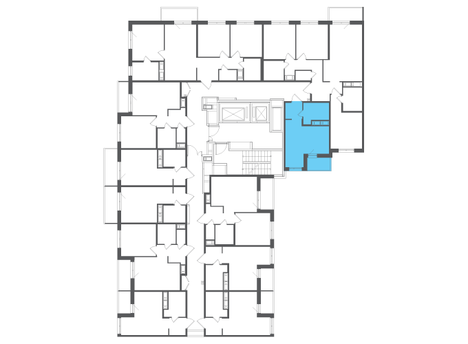 Квартира №141401 на этаже