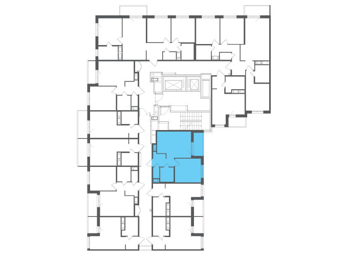 Квартира №141426 на этаже