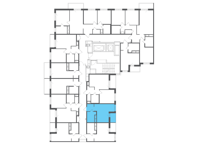 Квартира №141380 на этаже