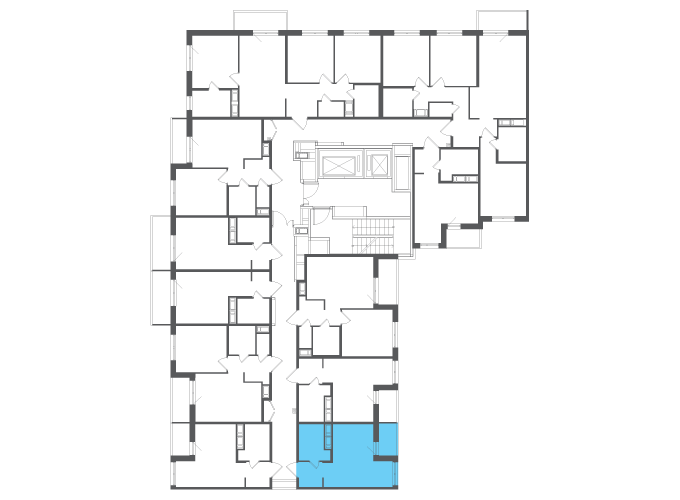 Квартира №141452 на этаже