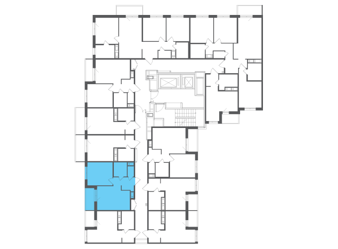 Квартира №141430 на этаже