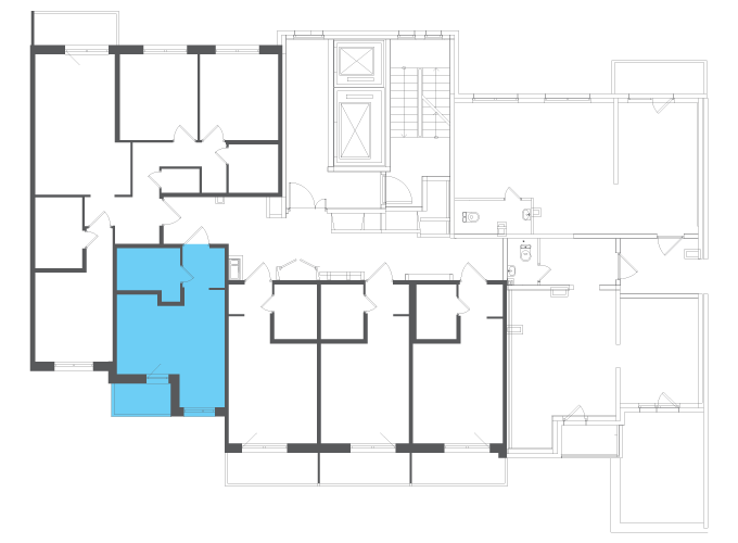 Квартира №141519 на этаже