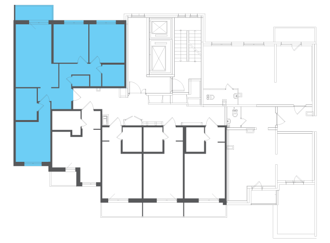 Квартира №141530 на этаже