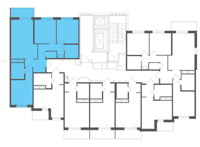 Квартира №141489 на этаже