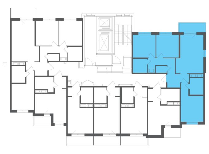 Квартира №141551 на этаже