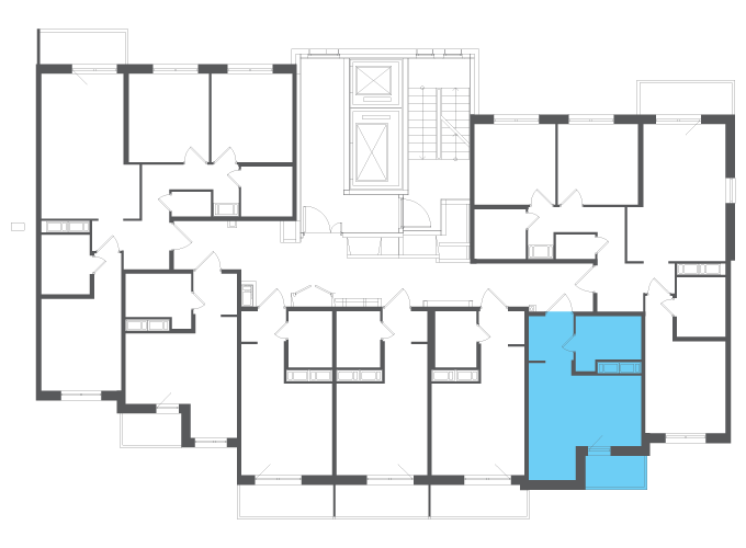 Квартира №141553 на этаже