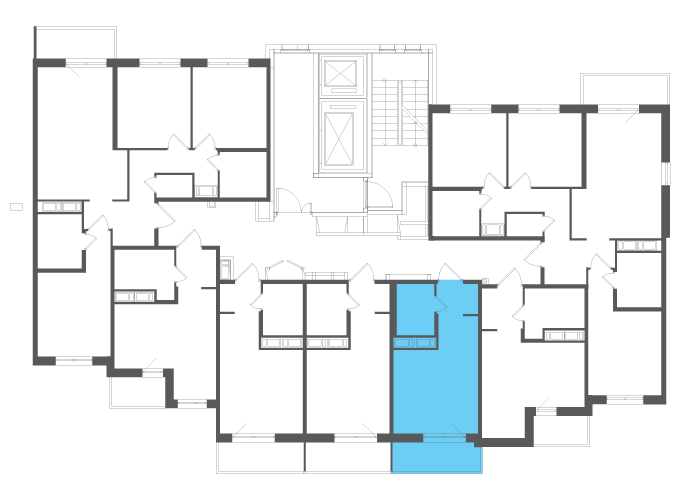 Квартира №141523 на этаже