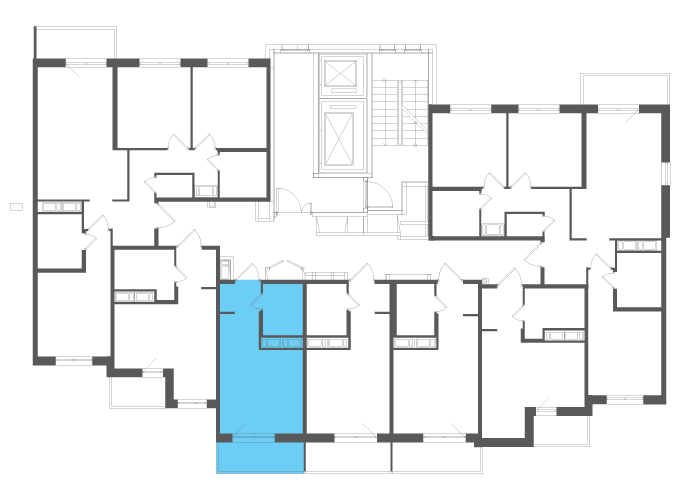 Квартира №141556 на этаже