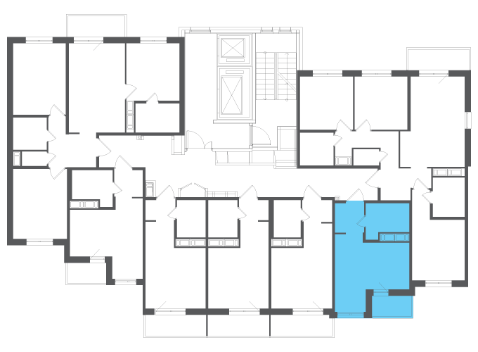 Квартира №141622 на этаже