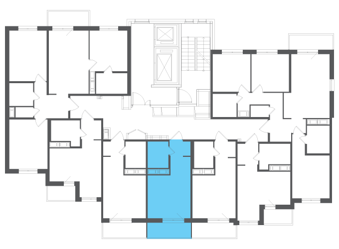 Квартира №141593 на этаже