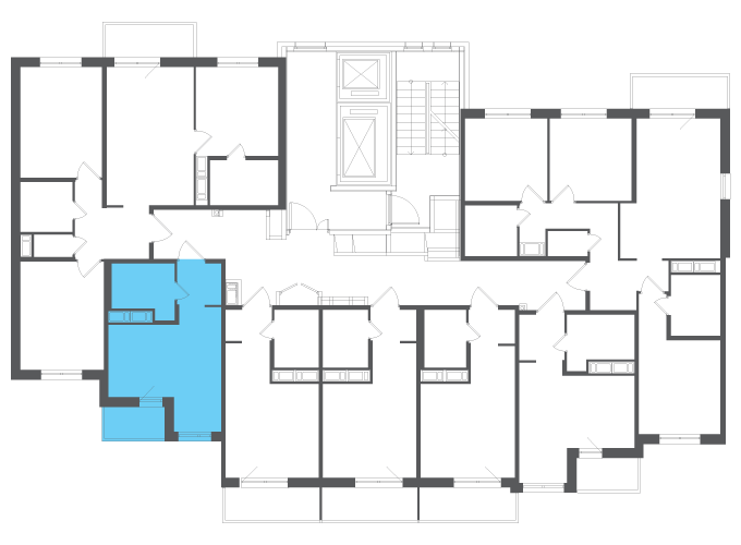 Квартира №141611 на этаже