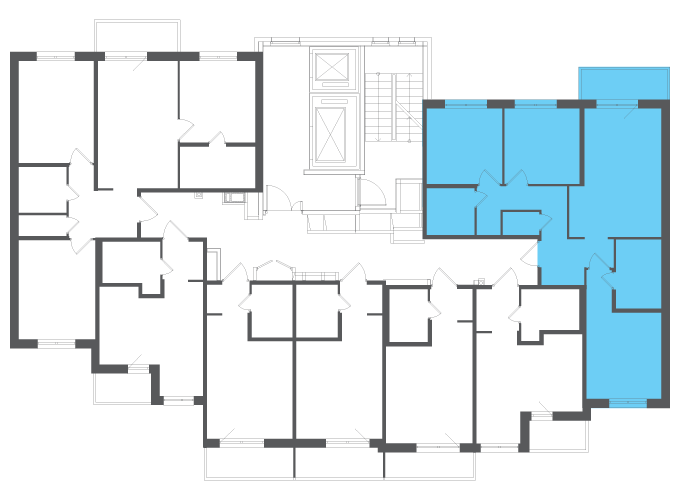 Квартира №141631 на этаже