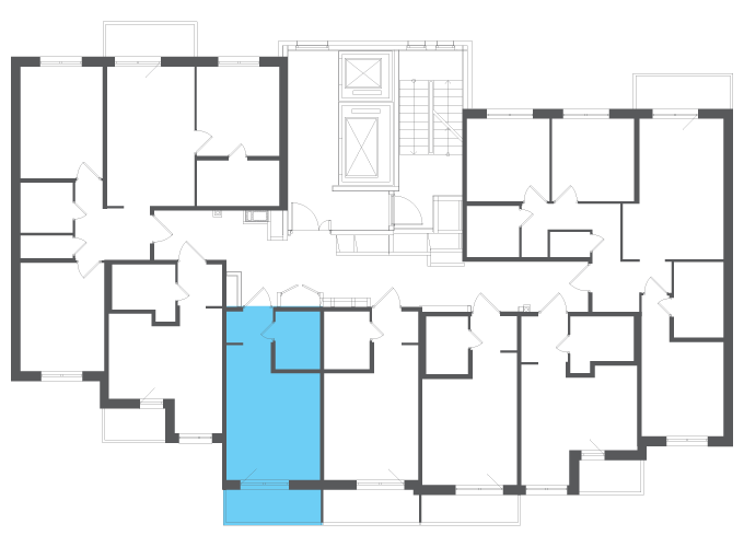 Квартира №141675 на этаже