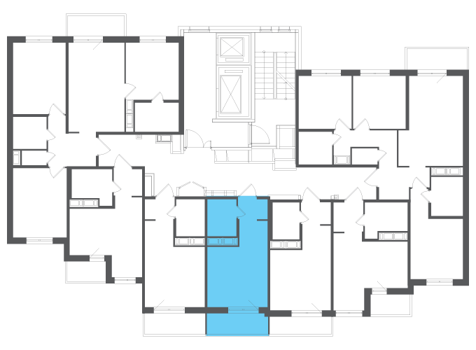 Квартира №141640 на этаже
