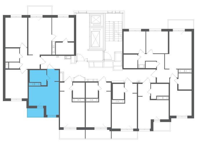 Квартира №141696 на этаже