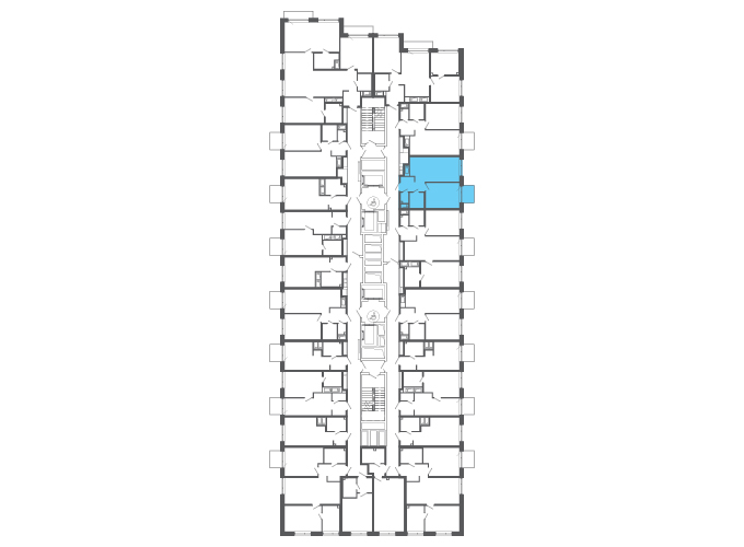 Квартира №146940 на этаже