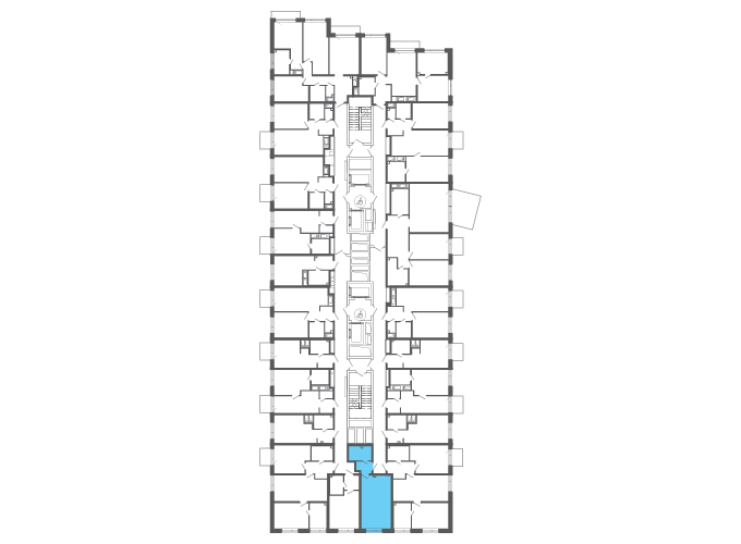 Квартира №147763 на этаже