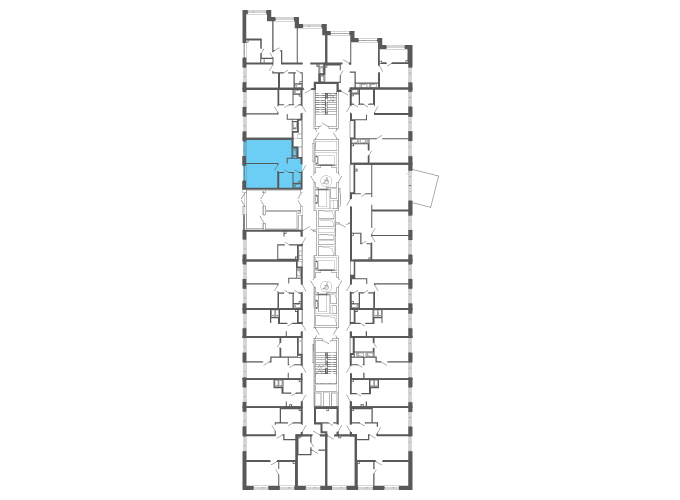 Квартира №147800 на этаже