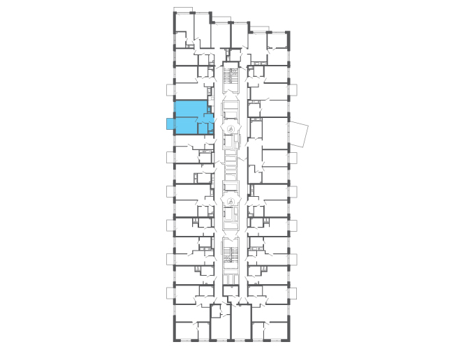 Квартира №148003 на этаже