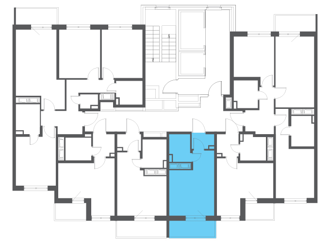 Квартира №148506 на этаже